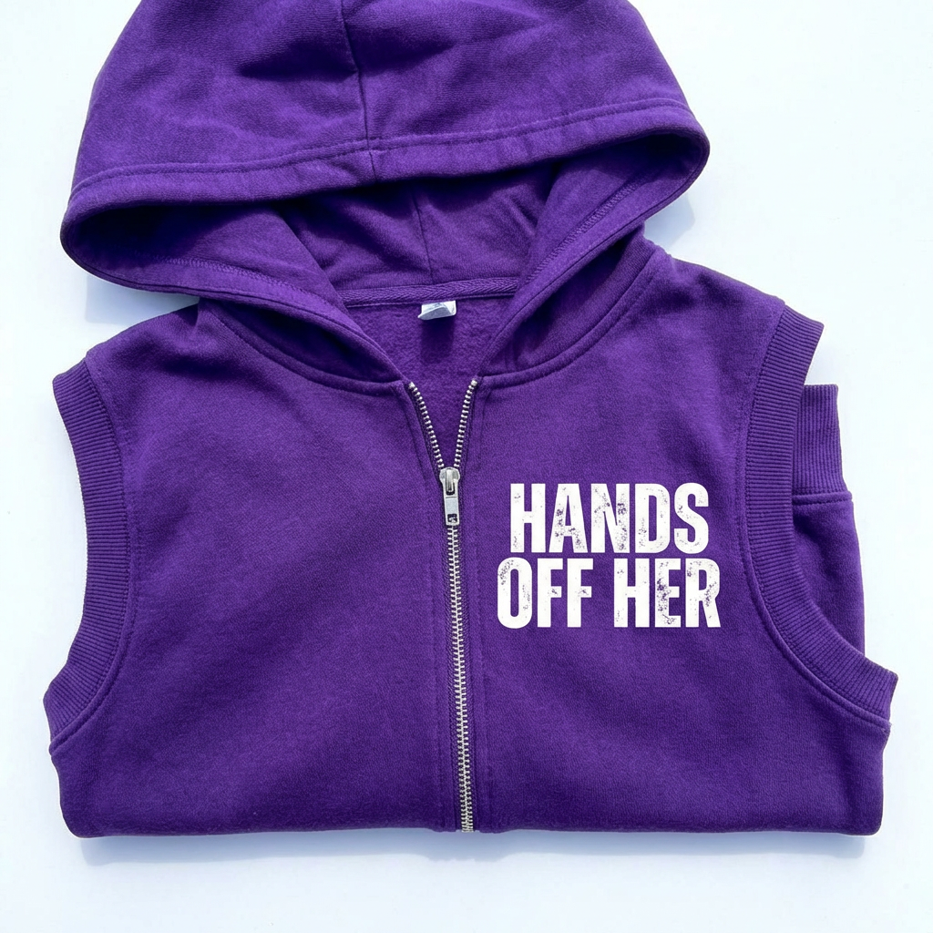 Hands Off Her Sleeveless Hoodie