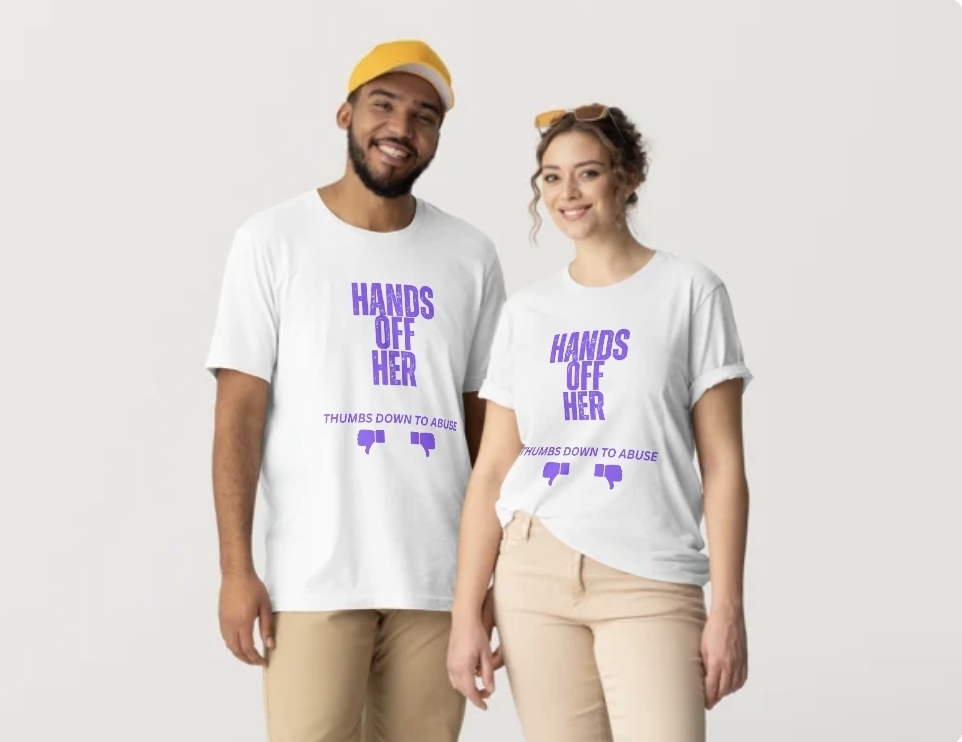 Hands Off Her T-Shirt