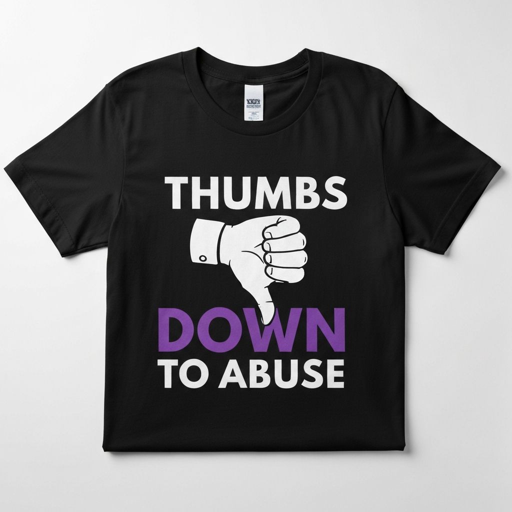 Thumbs Down to Abuse T-Shirt