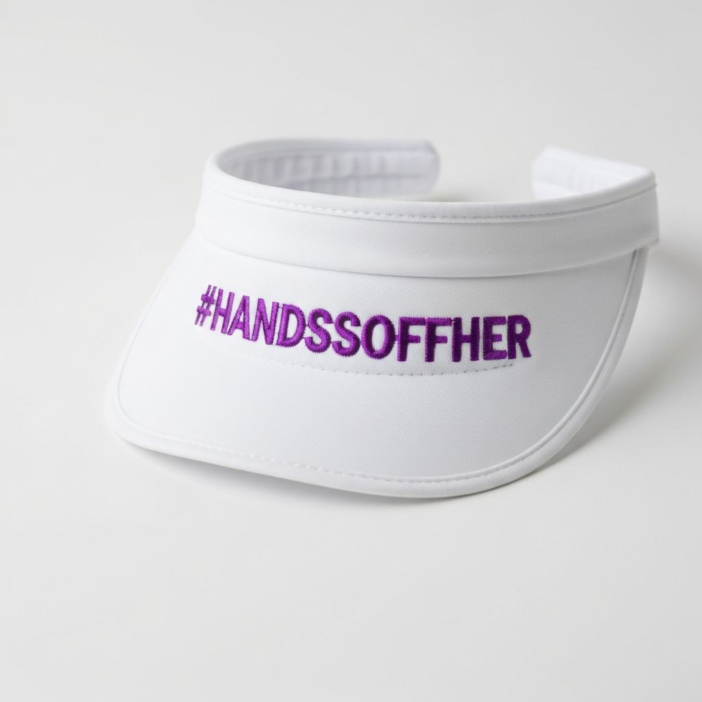 #HandsOffHer Visor (White)